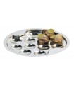 Manufacturer 7022260 Assiette à escargots inox, 12 emplacements. Diamètre : 20 cm.