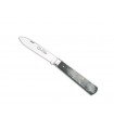 Au Sabot 260700 Couteau Le pradel, lame de 6,5 cm en acier xc 75, manche de 8,5 cm Corne Gris