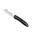 Spyderco c189pbk Couteau  roadie, lame style pied de mouton acier N690Co, manche 7,5 cm nylon/fibre de verre noir.