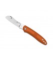 Spyderco c189por Couteau  roadie, lame style pied de mouton acier N690C, manche 7,5 cm nylon/fibre de verre orange.