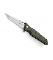 Maserin 420.g10v Couteau,  lame forme tanto acier D2 finition stonewashed avec flipper, manche 13 cm g10 vert