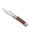 Lionsteel bm1.st Couteau, lame acier M390 Bohler satiné à cran slip joint, manche 12,5 cm bois plaquettes olivier