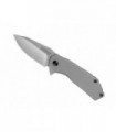 Kershaw ks.1375 Couteau  lame   acier 4Cr14,  manche 8,5 cm acier inox satiné, entret. Nylon/fibre de verre noir gris