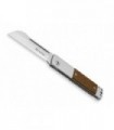 Maserin 165.mcm Couteau  lame  pied de mouton acier D2 satiné manche 10,5 cm  alu. anodisé gris  plaquettes micarta marron