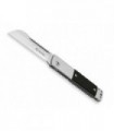 Maserin 165.mcn Couteau  lame  pied de mouton acier D2 satiné manche 10,5 cm  alu. anodisé gris  plaquettes micarta noir