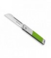 Maserin 165.mcv Couteau  lame  pied de mouton acier D2 satiné manche 10,5 cm  alu. anodisé gris  plaquettes micarta vert