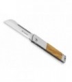 Maserin 165.ol Couteau  lame  pied de mouton acier D2 satiné manche 10,5 cm  alu. anodisé gris  plaquettes micarta olivier