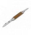 Maserin 195.mcg Couteau  lame  acier 420 manche 9 cm  aluminium anodisé noir avec plaquettes micarta jaune jaune