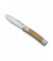 Lionsteel bm2.cvn Couteau  lame  drop-point acier M390 Bohler  manche 9,5 cm  plaquette micarta/mitre titanium 6AL4V naturel