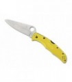 Spyderco c91pyl2 Couteau  lame  acier H-1 profil évidé manche 12,5 cm   nylon/fibre de verre jaune