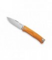 Lionsteel tla.os Couteau lame  acier M390 Bohler satiné « slip joint »  manche 10 cm  monobloc SOLID® de  aluminium  orange