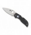 Spyderco c152gsmp Couteau  lame acier CTS-XHP manche 9 cm  G10  insert perle nacre recto/G10 blanc, insert G10 rouge verso noir