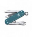 Victorinox 0.6221.242g Couteau lame acier inox manche 5,8 cm Alox quadrillé Bleu turquoise