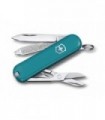 Victorinox 0.6223.23g Couteau lame acier inox manche 5,8 cm Alox quadrillé bleu canard