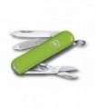 Victorinox 0.6223.43g Couteau lame acier inox manche 5,8 cm Alox quadrillé Vert guacamole