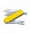 Victorinox 0.6223.8g Couteau lame acier inox manche 5,8 cm Alox quadrillé jaune