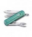 Victorinox 0.6223.t24g Couteau lame acier inox manche 5,8 cm Alox quadrillé Bleu turqoise translucide