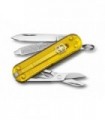 Victorinox 0.6223.t81g Couteau lame acier inox manche 5,8 cm Alox quadrillé Jaune translucide