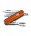 Victorinox 0.6223.t82g Couteau lame acier inox manche 5,8 cm Alox quadrillé Orange translucide