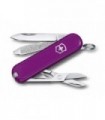 Victorinox 0.6223.52g Couteau lame acier inox manche 5,8 cm Alox quadrillé Violet