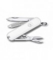 Victorinox 0.6223.7g Couteau lame acier inox manche 5,8 cm Alox quadrillé Blanc