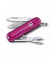 Victorinox 0.6223.t5g Couteau lame acier inox manche 5,8 cm Alox quadrillé Rose translucide