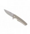 Buck 7254.sss Couteau lame acier 7Cr manche 11 cm inox Gris