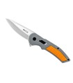 buck 7261.ors couteau lame 10 cm acier manche 12 cm gris/orange