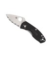 spyderco c148sbk couteau lame 7,5 cm acier 8Cr13MoV manche 9 cm noir