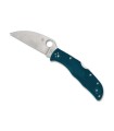 spyderco c243fpwk390 couteau lame 10,2 cm vg-10 manche 12 cm bleu