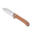 sencut sa03d couteau lame 8 cm acier 9Cr18MoV manche 10 cm marron