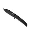 sencut sa12a couteau lame 8,5 cm acier d2 manche 11 cm noir