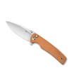 sencut s210073 couteau lame 8,5 cm acier 9Cr18MoV manche 11 cm marron