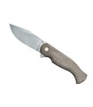 fox production fx.524g couteau lame 11,5 cm acier d2 finition stonewashed manche 13 cm vert