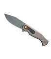 fox production fx.524ticf couteau lame 11,5 cm acier cpm-s90v manche 13 cm anodisé bronze