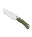 fox production bf.756od poignard lame 11 cm acier d2 manche 11 cm vert ondulé