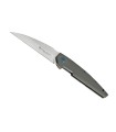 maserin 405.t couteau lame 12 cm acier d2 satiné manche 13,5 cm gris