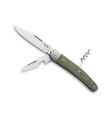 lionsteel jk3.cvg couteau lame 8 cm  manche 10 cm vert