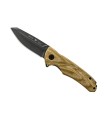 buck 7843.grs couteau lame 8,5 cm acier manche 11 cm micarta brun/vert