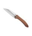 civivi c200042 couteau lame 8 cm acier 10cr15comov satiné manche 10,5 cm brun