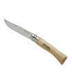 OPINEL 952.07 couteau n° 7VRI, lame inox, manche 10 cm hêtre, virole tournante.